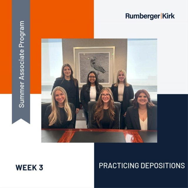 👩‍⚖️💬 This week, our Summer Associates stepped into the hot seat—literally! From practicing mock depositions to watching the real thing, Week 3 was packed with practical experience.

Oh, and did we mention two lucky Summer Associates got to observe a trial? 🔥

Head to the blog at Rumberger.com/summer-associate/blog/ or click on the link in bio for the full recap 
#RKSummerAssociates #HandsOnLearning #FutureLawyers
@fiulaw @stetsonlaw @uflaw