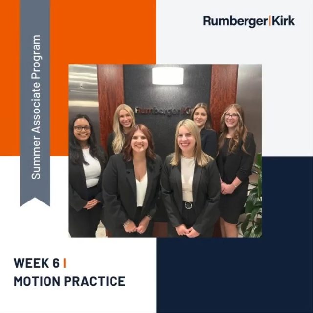 👩‍⚖️📝 Depositions, court hearings, motion arguments—Week 6 brought the learning to life.

Every moment mattered, and our summer associates made it count.

📲 Read the latest blog: Rumberger.com/summer-associate/blog/
🔗 Link in bio in bio
#RKSummerAssociates #SummerAssociates